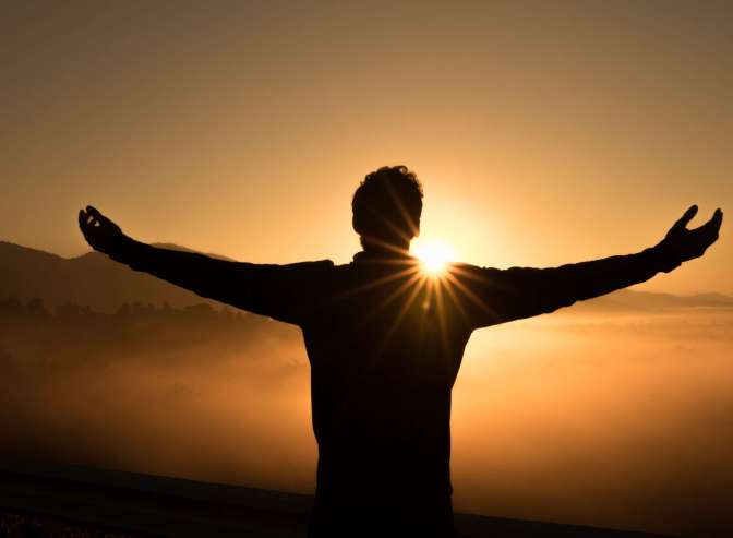 This photo is the featured image of this post (the photo at the top of the page). It’s a photo of a man facing the Sun with his arms outstretched. Paul’s encounter with Jesus on the road to Damascus must have looked something like this—except that Paul described the light of Jesus as being BRIGHTER than the Sun! (Acts 26:13-15) Photo credit: Zac Durant, Unsplash.com. 